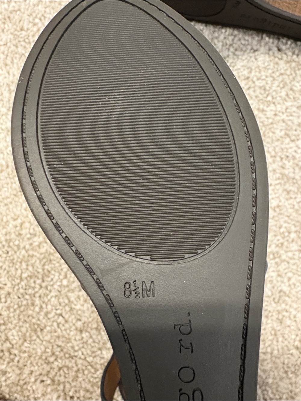 NWOT Indigo Navy Braided-Trim Wedge Sandals - Picture 5 of 5